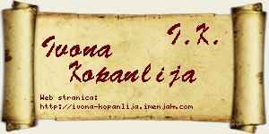 Ivona Kopanlija vizit kartica